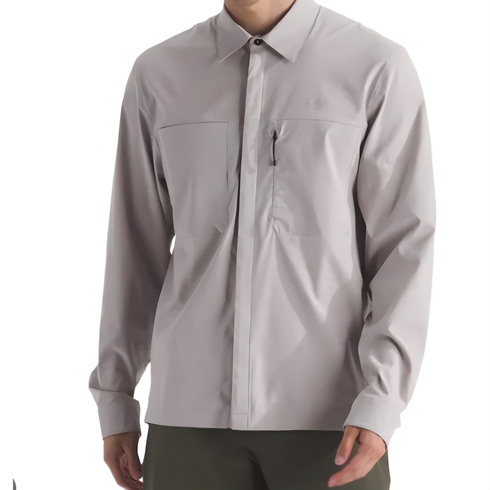 The North Face LIGHTRANGE Long Sleeve Shirt XL Moonstone Grey NWT UPF 40+